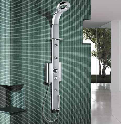 800,- 38 cm 10,6 cm SENZA s termostatickou baterií nyní ještě výhodněji 20 cm 6,6 cm 131,4 cm 145 cm Rozdíl mezi panely SENZA a SENZA NEW je pouze v hlavové sprše.