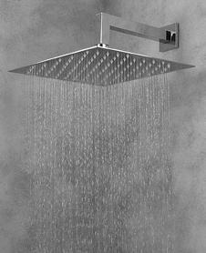 SHOWER SYSTEM HLAVOVÉ SPRCHY FLAT velmi tenký design ramínko není v ceně Sprcha čtverec FLAT, nerez lesk nově 20x20x0,2 cm