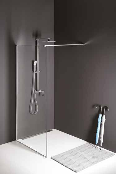 VANY MODULAR SHOWER Jednotlivé sprchové zástěny ke stěně či do prostoru nebo kombinace pevných stěn a přídavných dílů umožňují vytvoření bezpočtu variant.