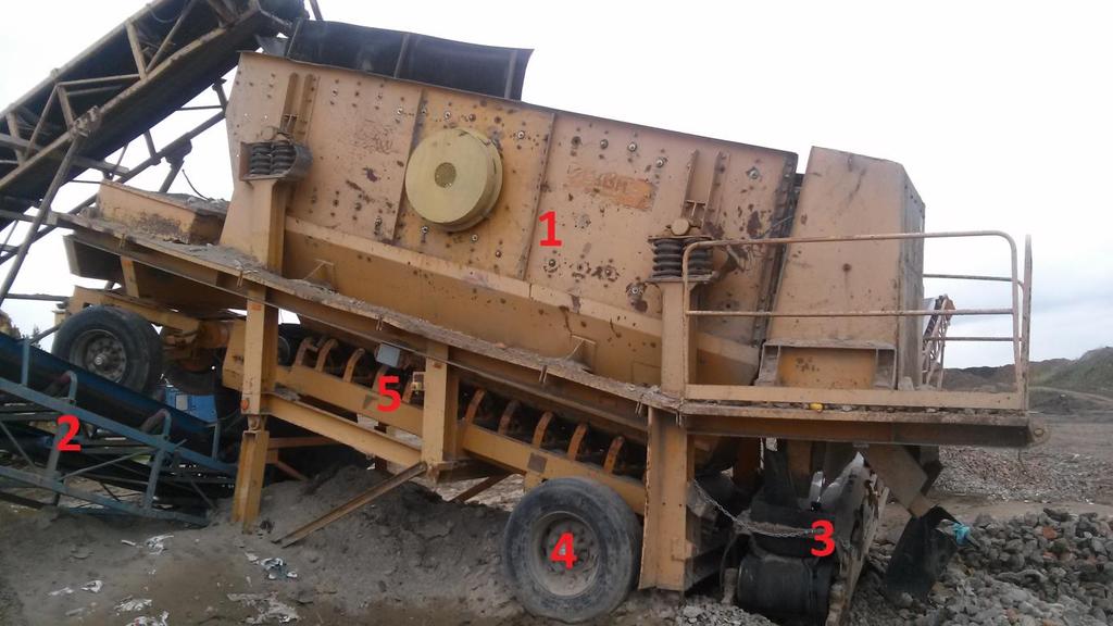 SOUČASNÝ STAV PROVOZOVNY PRO RECYKLACY STAVEBNÍCH MATERIÁLŮ ČERNOVICE Hmotnost: 29,5 t Pohon: Dieselagregát GEH 275-2 Zajištění mobility: provedení - dvouosý návěs; maximální nápravový tlak 2 * 8 t;