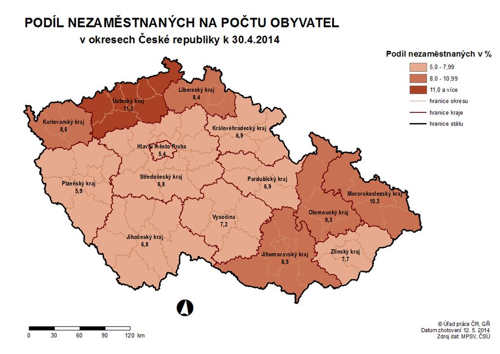 Měsíční zpráva o situaci a trhu práce Středočeského kraje