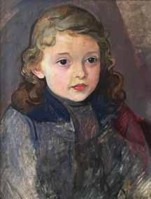 Karel Vik (1883 1964) Portrét děvčátka (Jarmilka) olej, plátno, 1930, 45