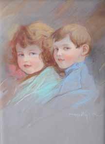 Karel Nejedlý (1873 1927) Portréty dětí pastel, papír, 36,5 x