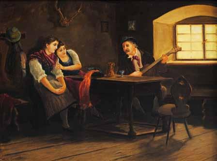 Ferda Fiala (1888 1953) Večerní nálada (Chlumecko u Třeboně) olej, sololit, 1940, 65,5 x