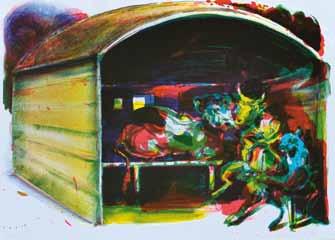 Michael Rittstein (1949) Život začíná v šedesáti litografie, 2011, 49 x 69 cm, sign. PD M. Rittstein 2011, č.