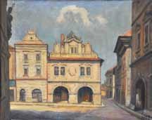 Josef Krčil (1906 1985) Kostel Matky Boží Na Náměstí v Kutné Hoře olej,