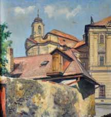 Josef Krčil (1906 1985) Poslední paprsky slunce olej, dřevěná deska, 1943, 60