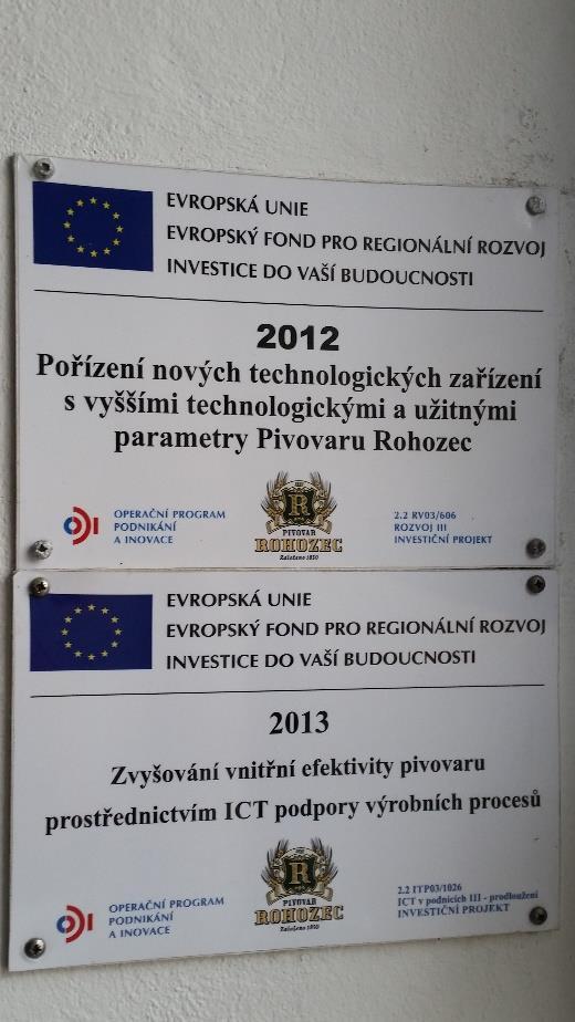 7.3.2 Investice a modernizace: Pivovar v posledních letech prošel nákladnou rekonstrukcí.