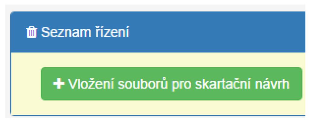 2.2 Nahrání datových balíčků SIP Nahrání se provede volbou Nahrát soubory.