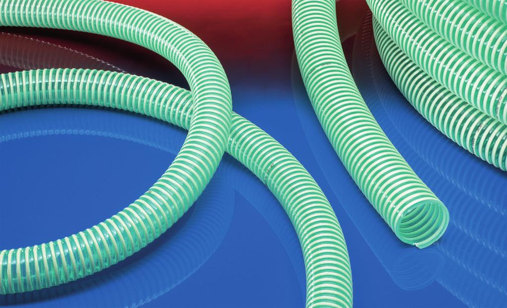 NORPLAST PVC 379 GREEN SUPERELASTIC FREE OF PHTHALAT 1 PVC hadice, těžká, ohebná při nízkých teplotách (do -5 C) fl exibilní hadice na kapaliny,vzduch, prach, sypké ateriály, granulát sací vůz,