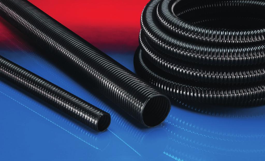 AS AIRDUC PUR 356 EC Ex Pre-PUR 1 +15% EL 3 Elektricky vodivá polyuretanová hadice, super-těžká hadice s vysokou propustností na extréně abrazivní sypké ateriály, brusiva, granulát a káen sací vůz,