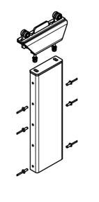 3. SLOUPKY STŘEDOVÉ VÝKLOPNÉ 3.1. Sloupek středový ocelový těžký DG, H = 2800mm 3.1. 1. Sloupek středový ocelový těžký - sestava dílů VARIANTA 1 VARIANTA 2 0538 509.200 0351 041.000 0538 520.