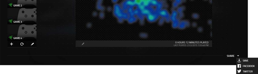 V záložce Heatmaps (Zmapování aktivity) klikněte na tlačítko Share (Sdílet) ve spodní pravé části