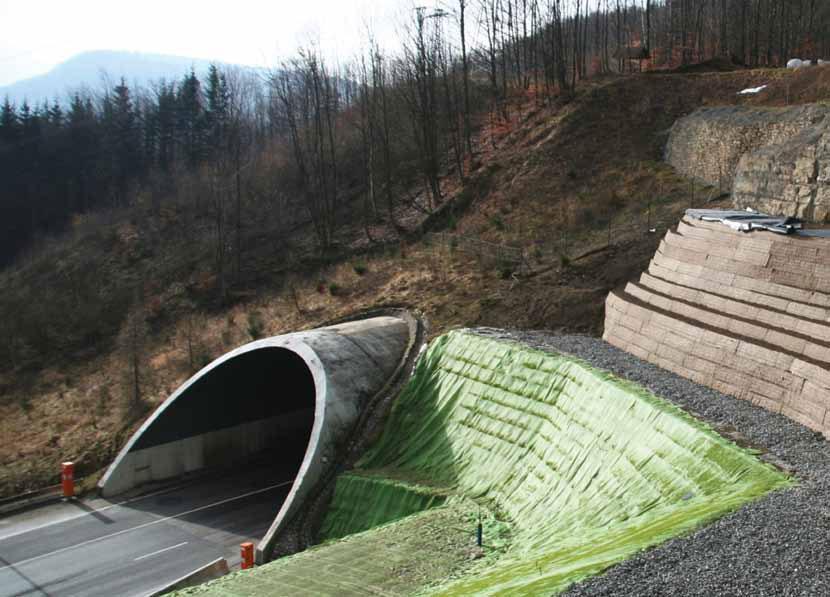 tohoto sesuvu vznikla v odlučné oblasti deprese, jež byla z části zasypána sesuvným materiálem, a povrch svahu byl uveden do původního sklonu.