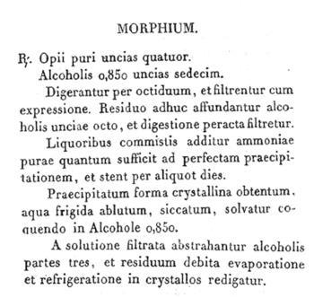 Stručná historie léčiv 1803 izolace morfinu z opia (Friedrich Wilhelm Sertürner) počátek 19.