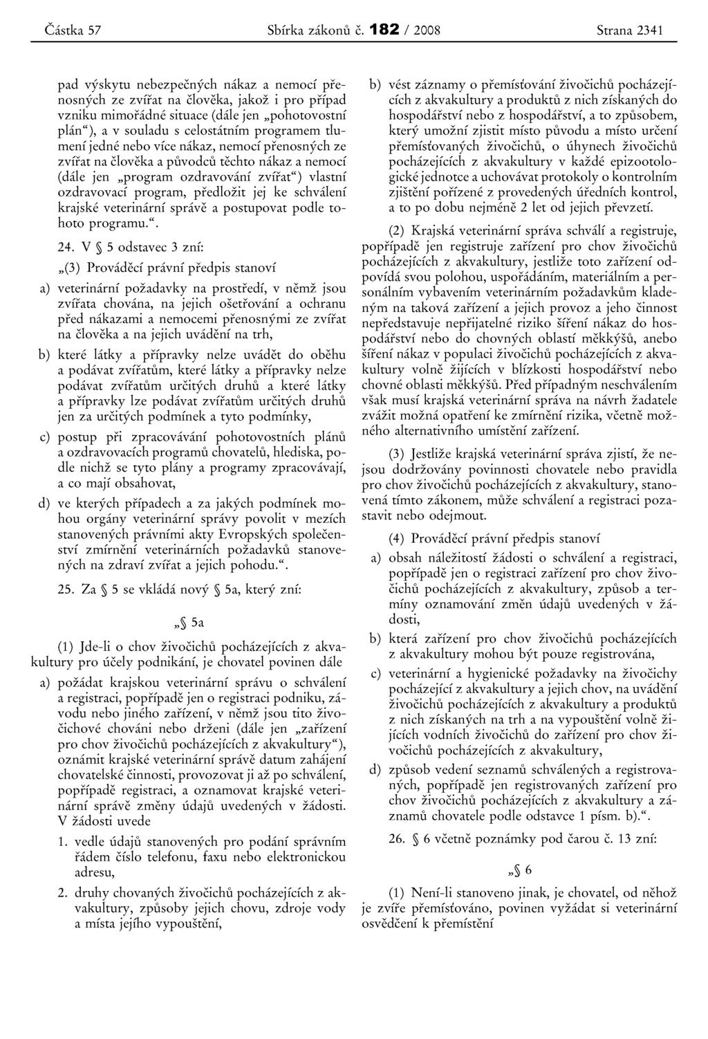 Castka 57 Sbfrka zakonu c.