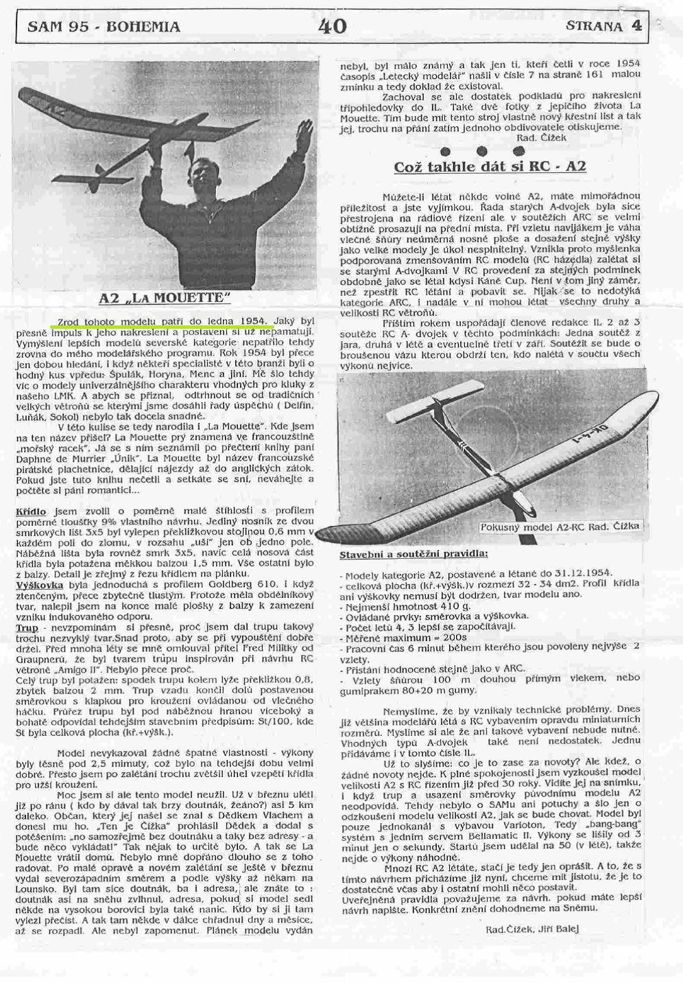 Na prvním řádku je napsáno, že zrod modelu patří do ledna 1954