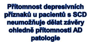 Depresivní příznaky Neuropatologické změny Nižší kognitivní výkon Depresivní příznaky