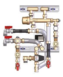 Bytové stanice LOGOstandard 01 Pro jednotky s tepelnou ztrátou do 3 kw při T20 K. Bytová stanice LOGOstandard LOGOstandard 44 kw LG 02302.000007.