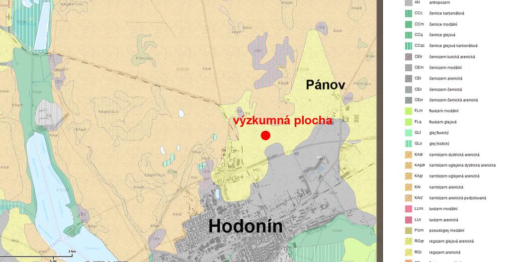 kvalitou humusu. Hodnota výměnné půdní reakce před založením pokusu byla velmi kyselá.