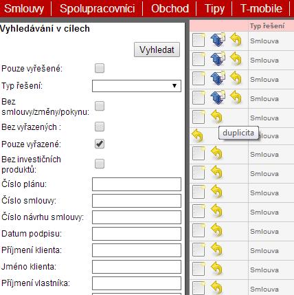 vyřazené cíle lze zobrazit volbou Pouze vyřazené ve filtru v Přehledu cílů a znovu je kliknutím na žlutou šipku lze vrátit mezi nevyřazené cíle v přehledu vyřazených cílů, pokud se postavíte myší na