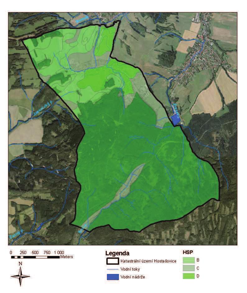 V katastrálním území Hostašovice se nachází nejvíc pdy z kategorie B hydrologických skupin pd.