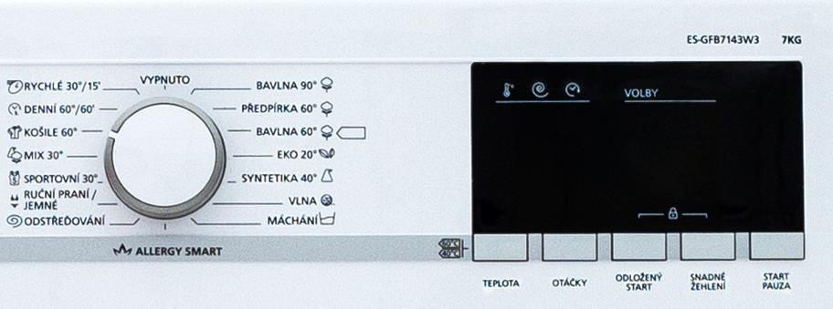 ES GFB7143W3 A+++ pračka prádla Energetická třída A+++ Max.