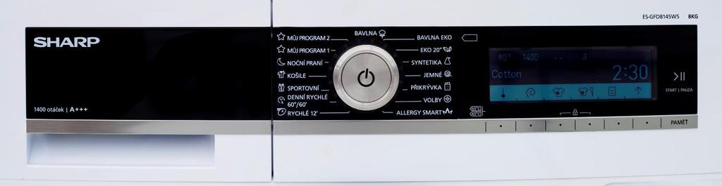 ES GFD8145W5 A+++ (-70%) Energetická třída A +++ (-70 %) extrémně úsporný motor Max.