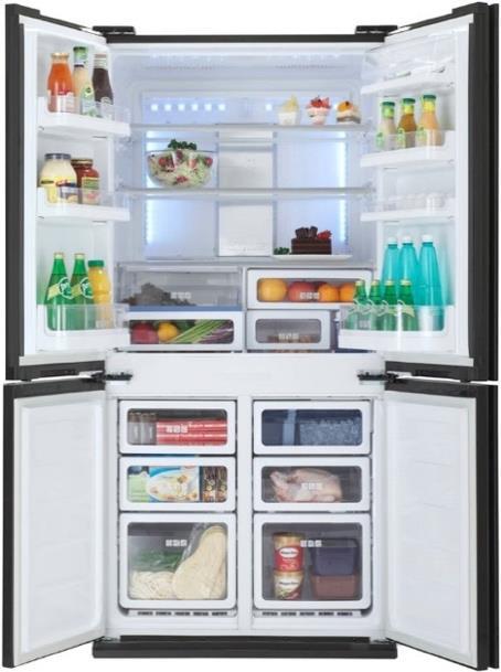 Rozměry (v-š-h): 183 x 89,2 x 76,6 cm NoFrost systém Použití systému cirkulace vzduchu v mrazničce a chladničce brání