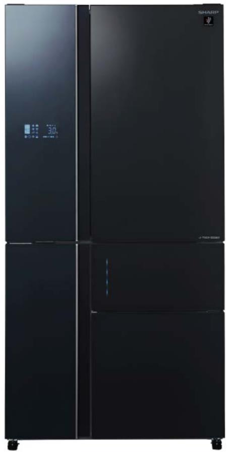 SJ SX830FBK A++ americká chladnička Energetická třída A++ Celkový objem: 660 l Objem chladničky: 433 l Objem mrazničky: 179 l Objem Flexi Roomu: 48 l Extrémně nízká hlučnost 39 db Hmotnost: 133 kg