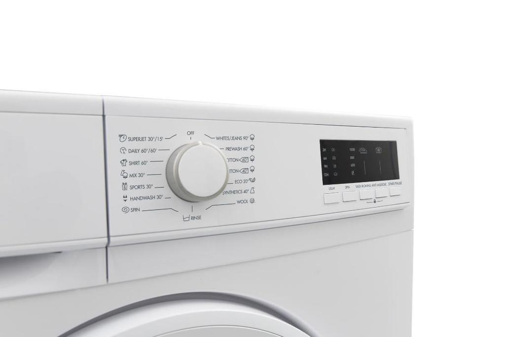 pračka prádla ES HFA6102W3 A+++ SLIM Energeticka tr i da: A+++ Max.