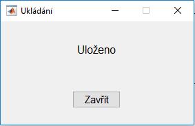 Dále si může zvolit jeden ze tří typů souboru, jak by měl být jeho záznam uložen (csv, txt, xls). Po uložení záznamu se zobrazí dialog informující o úspěšnosti uložení (Obr. 29).