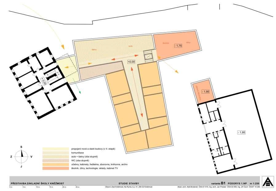 STUDIE PŘESTAVBY ZŠ-KNĚŽMOST NA TÉMĚŘ NULOVOU PASIVNÍ BUDOVU HLEDÁNÍ URBANISTICKÉ