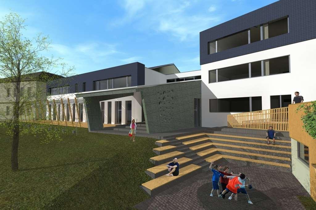 STUDIE PŘESTAVBY ZŠ-KNĚŽMOST NA TÉMĚŘ NULOVOU PASIVNÍ BUDOVU