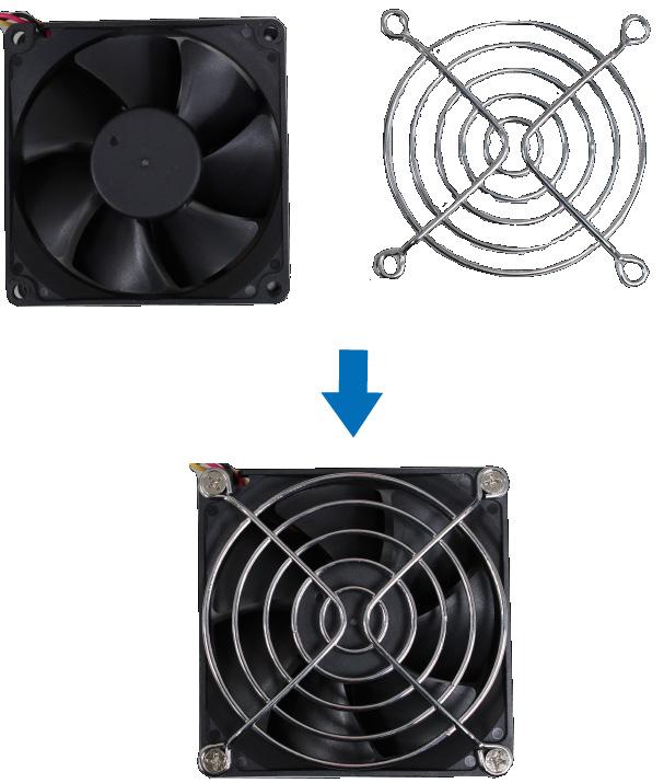 6 Instalace nového ventilátoru: a Vyměňte vadný ventilátor za funkční