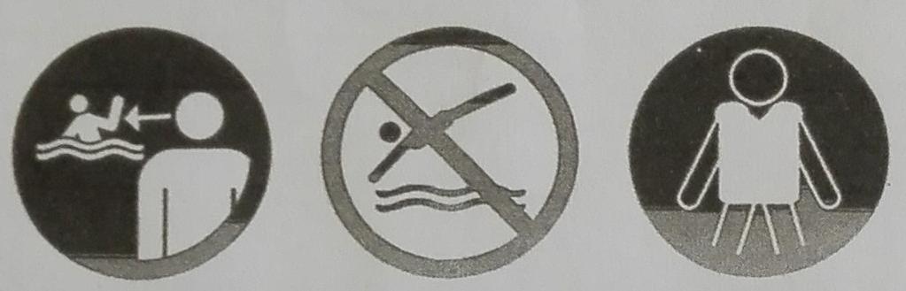 Dohled dospělé osoby. Neskákat/nepotápět se. - Sundané schůdky umístěte na vodorovném povrchu. - Abychom předcházeli nebezpeční, povrch důkladně zkontrolujte bez ohledu na materiál bazénu.