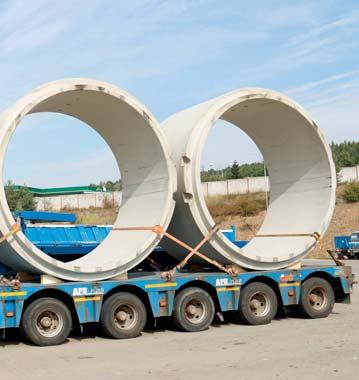 Trouby: DN 150 až DN 600 DN 800 až DN 3000 S troubami manipuluje: pomocí lanových úvazů zavěšením trouby do smyček po obvodu trouby, pomocí samosvorných kleští (trubní uchopovač) nebo pomocí C háku.