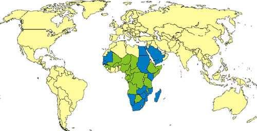 Rift Valley Fever Distribution Map Countries with endemic disease and substantial outbreaks of RVF: Gambia, Senegal, Mauritania, Namibia, South Africa, Mozambique, Zimbabwe, Zambia, Kenya, Sudan,