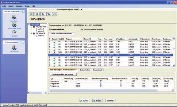SCHMIDT PRC DataBase Vlastnosti Dokumentace Analýza Zajištění kvality Traceability (zpětná sledovatelnost) Export dat ve formátu CSV Rozhraní Q-DAS s certifi kací SCHMIDT PRC OPC Výměna dat