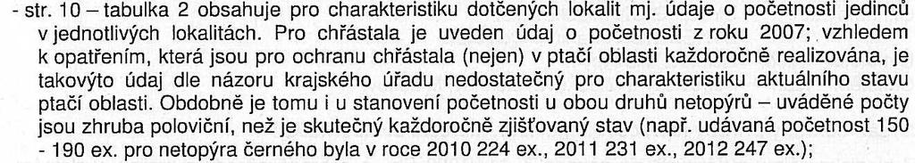 Touto připomínkou se zabývá zde uvedený Posudek. Připomínka ohledně průzkumu netopýrů byla zpracovatelem posudku uznána jako opodstatněná.