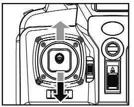 Letový režim Headless Pro použití této funkce postupujte podle následujících pokynů: 1. Přesuňte plynovou páčku do polohy minimálního výkonu (spodní poloha) a současně přitom dálkový ovladač zapněte.