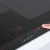 Ovládání touchslider: řízení teploty bez tlačítek a ovladačů S inovativní technologií touchslider se teplota varných zón řídí buď přímým dotykem nebo tažením po ovládací škále.