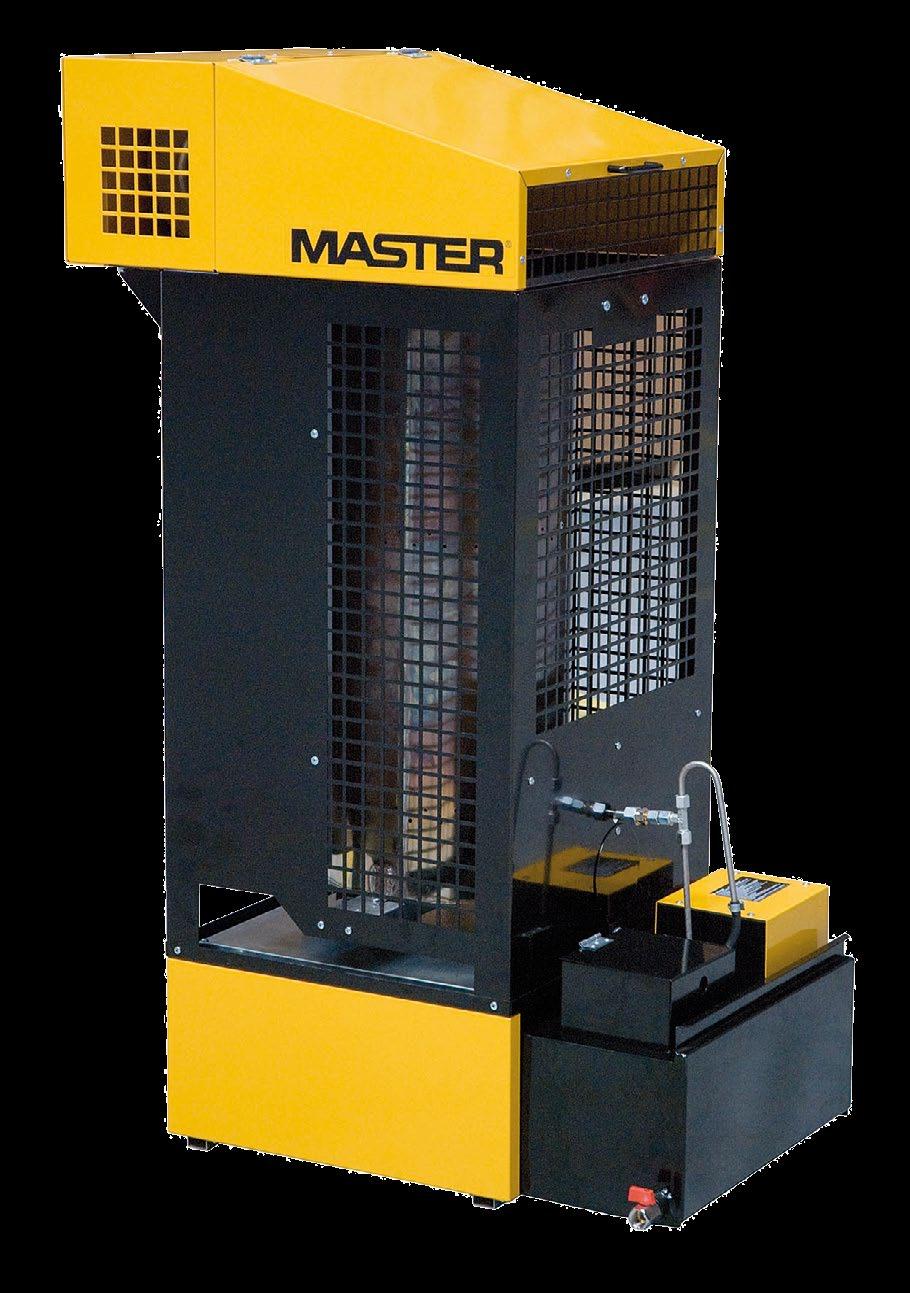 Topení Kamna na kapalná paliva Master - 30 kw Vhodné pro dlouhodobé vytápění velkých