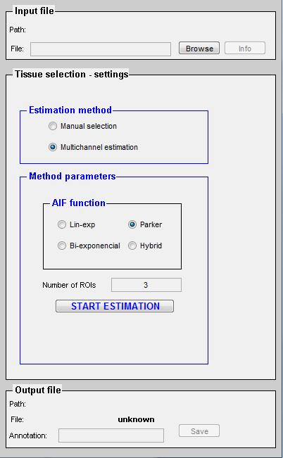 (3.3) kde,, a jsou parametry modelu, je parametr udávající zpoždění a je čas. Obrázek 3.24: Uživatelské prostředí bloku AIF ESTIMATION (Multichannel estimation) po rozšíření o další funkce.