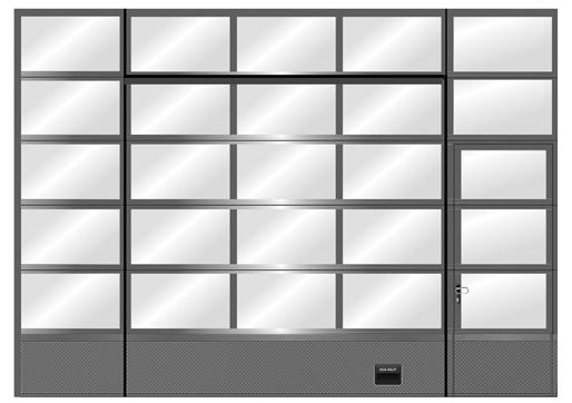 2.3 Pevné sekce Pevné sekce výhodně vyplní prostor kolem nových vrat, jež jsou menší než otvor ve stěně. Pevné sekce jsou k dispozici jako horní a postranní sekce.