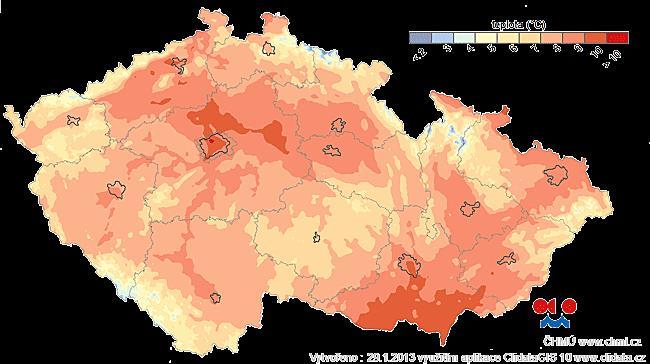 teplotní suma součet průměrných denních