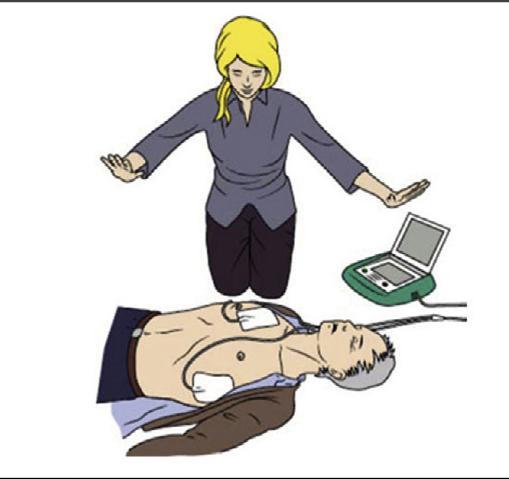 Kontrola rytmu AED Ujistit se že během analýzy se pacienta