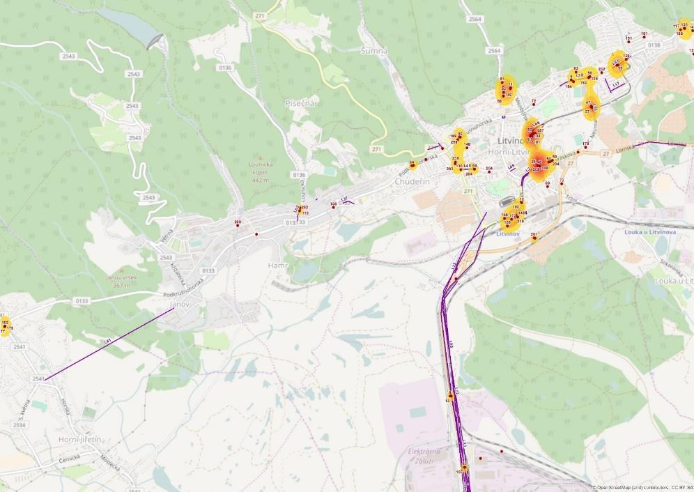 Litvínov pocit nebezpečí z hlediska dopravy Litvínov, Poliklinika