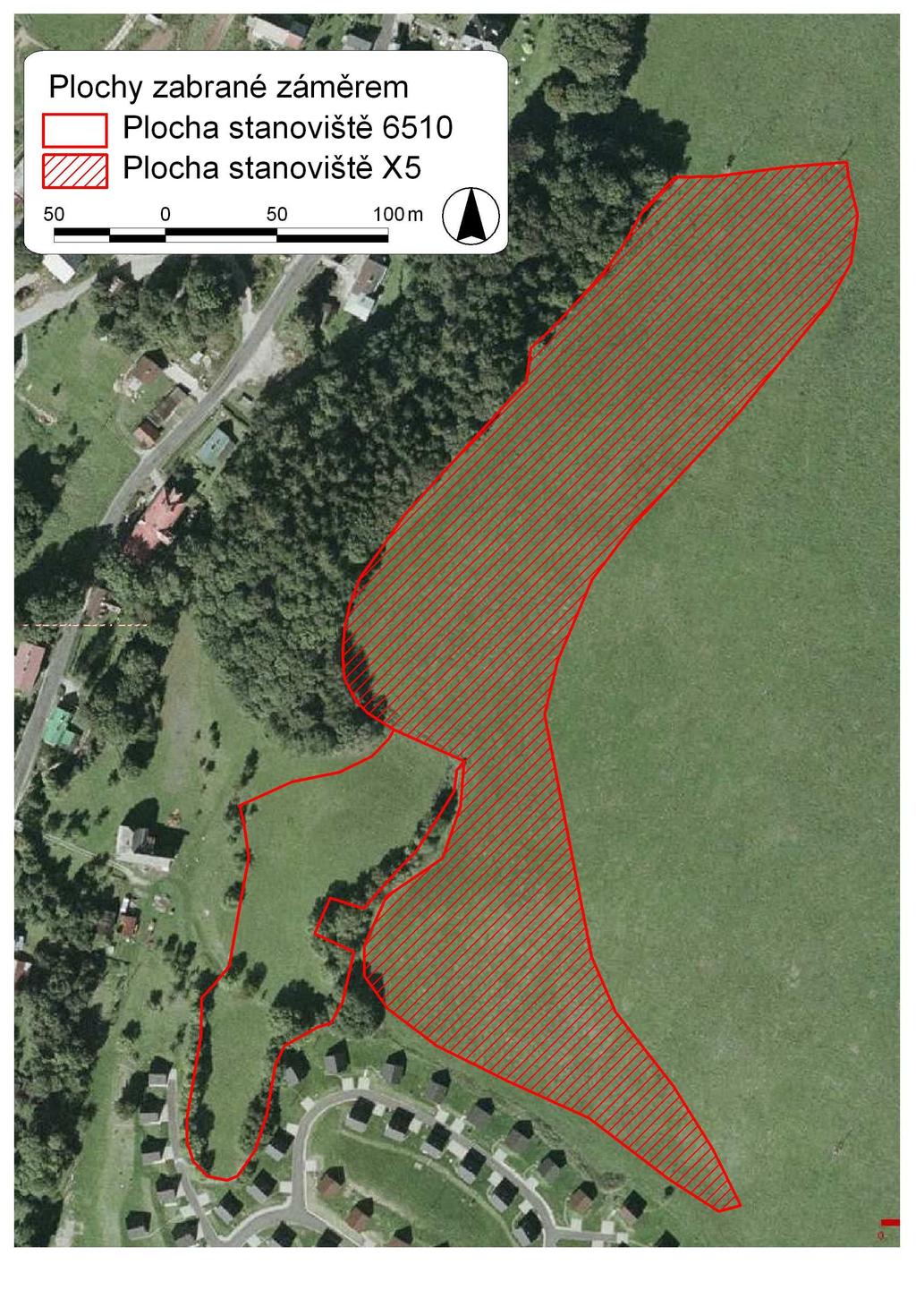aparine), kuklík městký (Geum urbanum). V jižním cípu přiléhá k rekreačnímu areálu holandských domů Happy Hill. Dále bude v rámci projektu zastavěna plochá část pastviny situovaná za hřebenem.