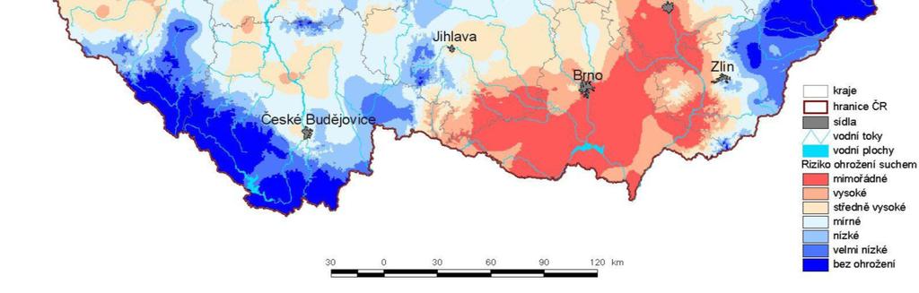 podobných územích hrozí i hydrologické sucho na povrchových a podzemních vodách severozápadní